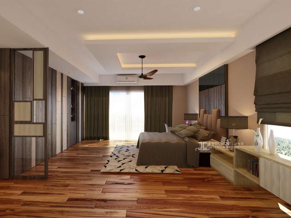Kết hợp tông màu gỗ cho phòng ngủ lớn