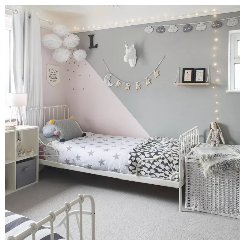 thiết kế phòng ngủ đôi trẻ em - sơn tường nhiều màu