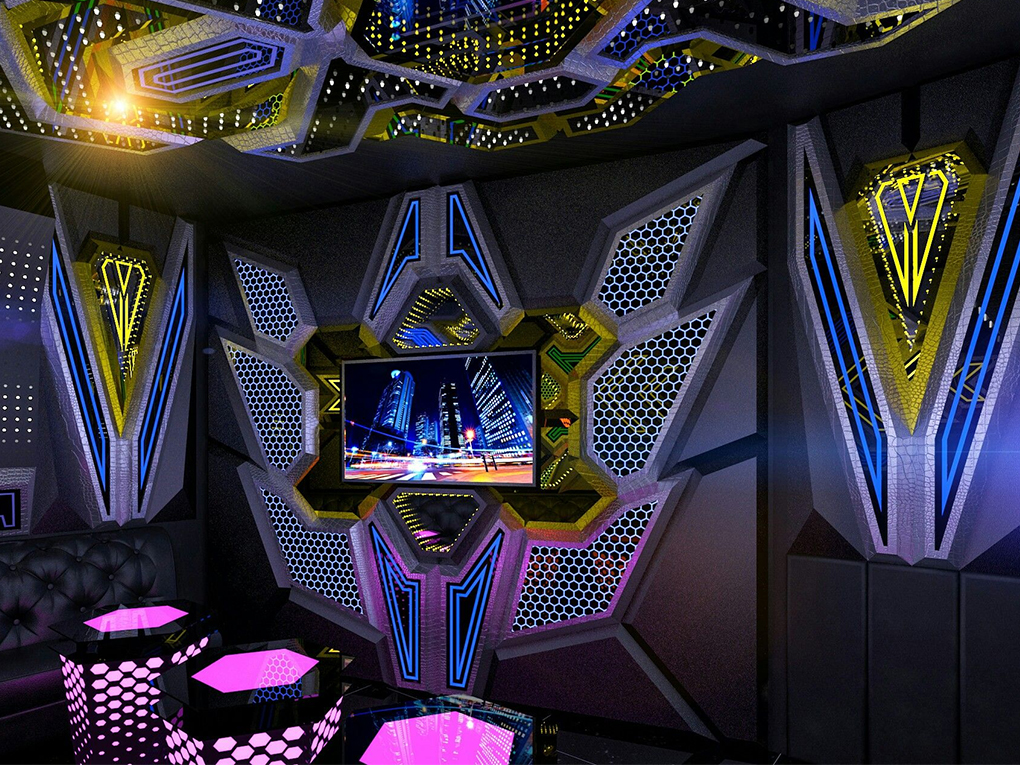 Thiết kế phòng Karaoke không gian vũ trụ 
