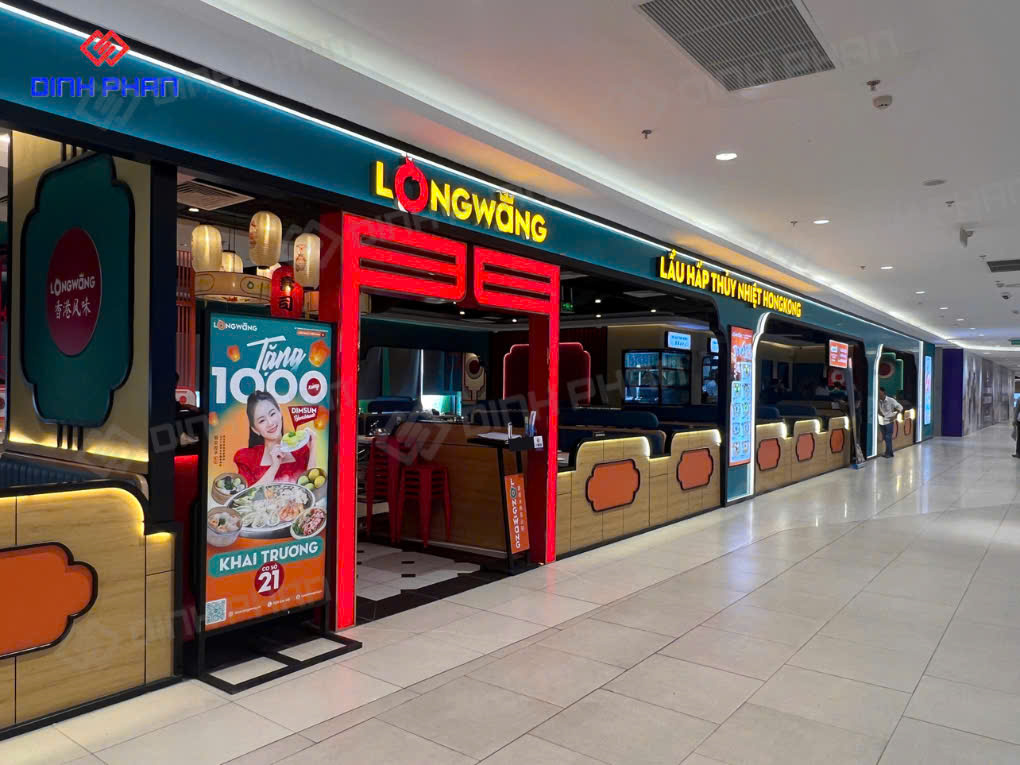 Bảng Hiệu Nhà Hàng Lẩu Hấp Thủy Nhiệt Long Wang