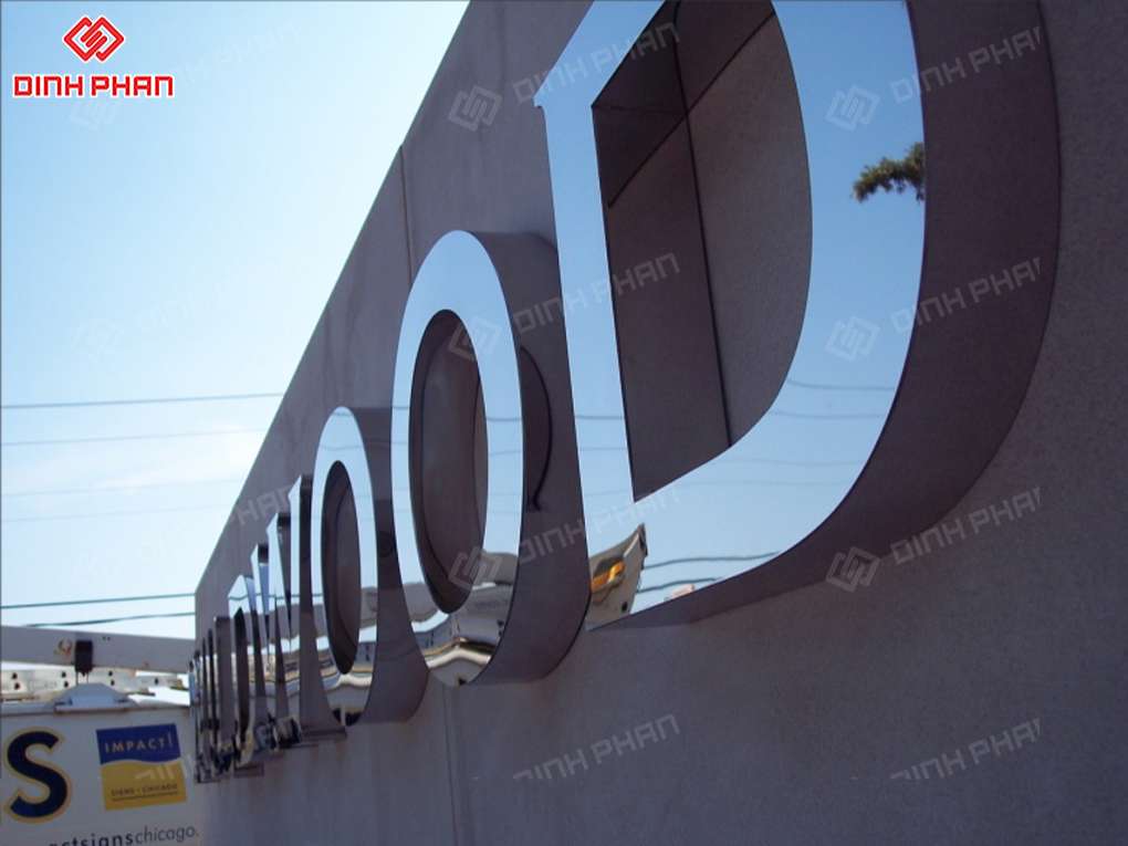 Chữ inox trắng gương 