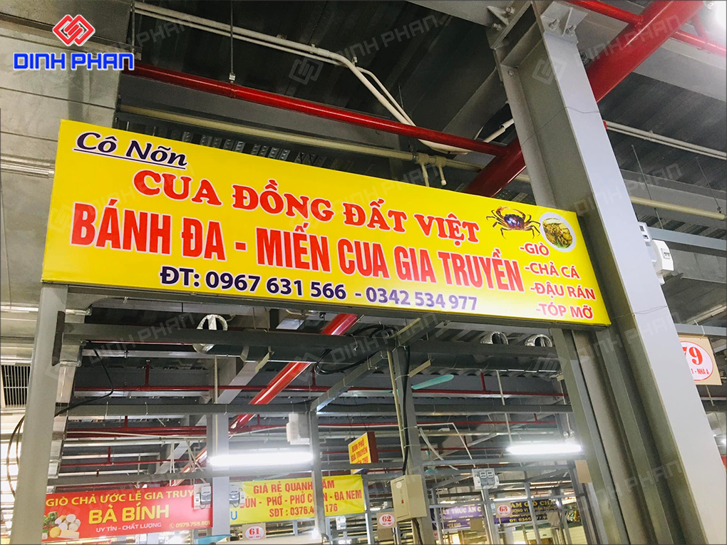 Bảng hiệu in bạt không gân