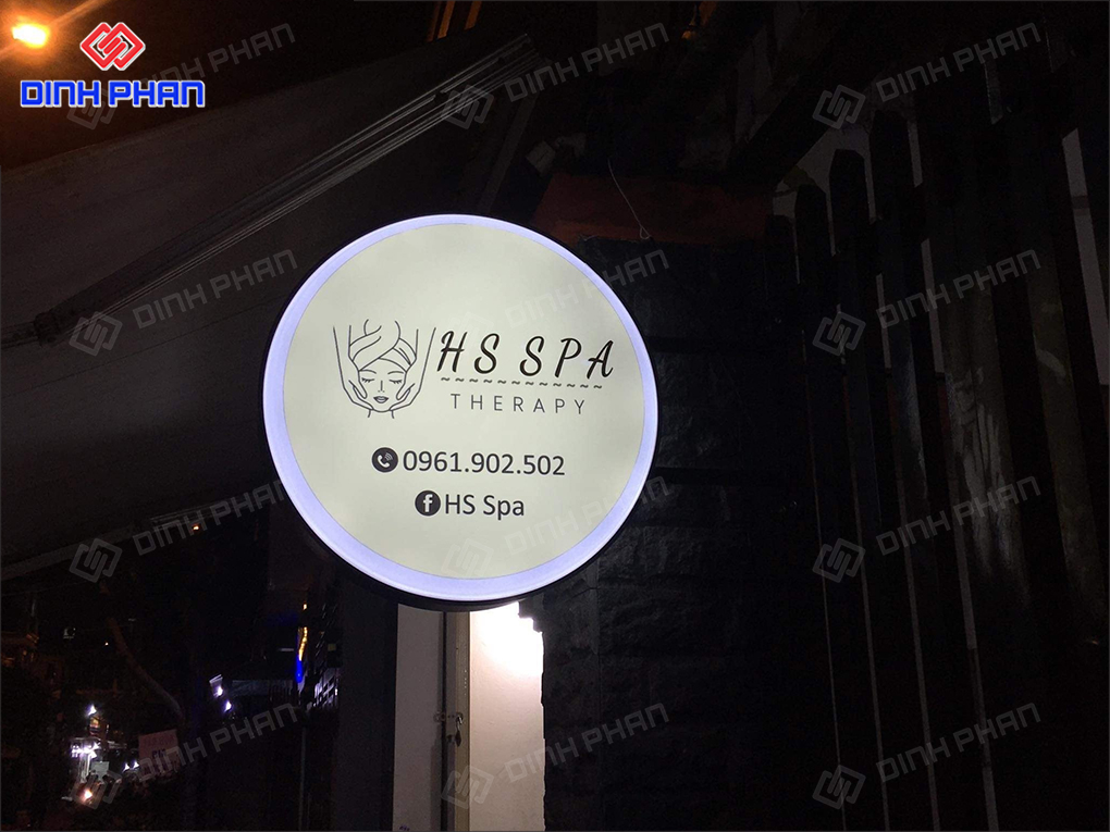 Bảng hiệu spa hộp đèn tại Đắk Lắk