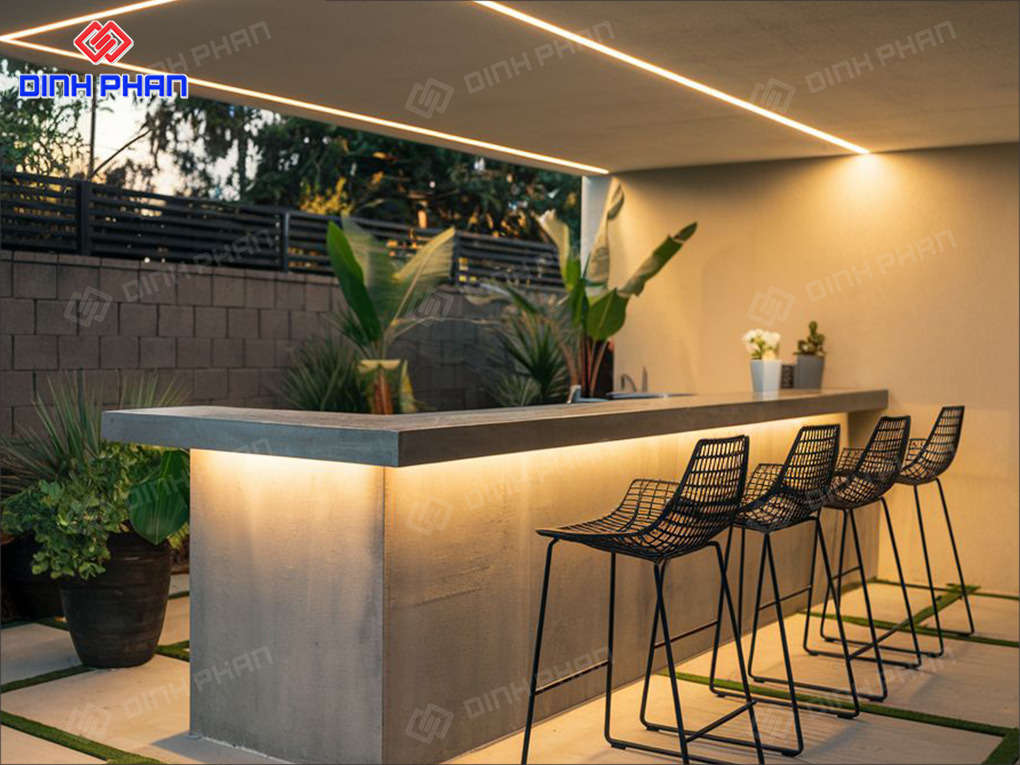 Quầy bar ở không gian ngoài trời