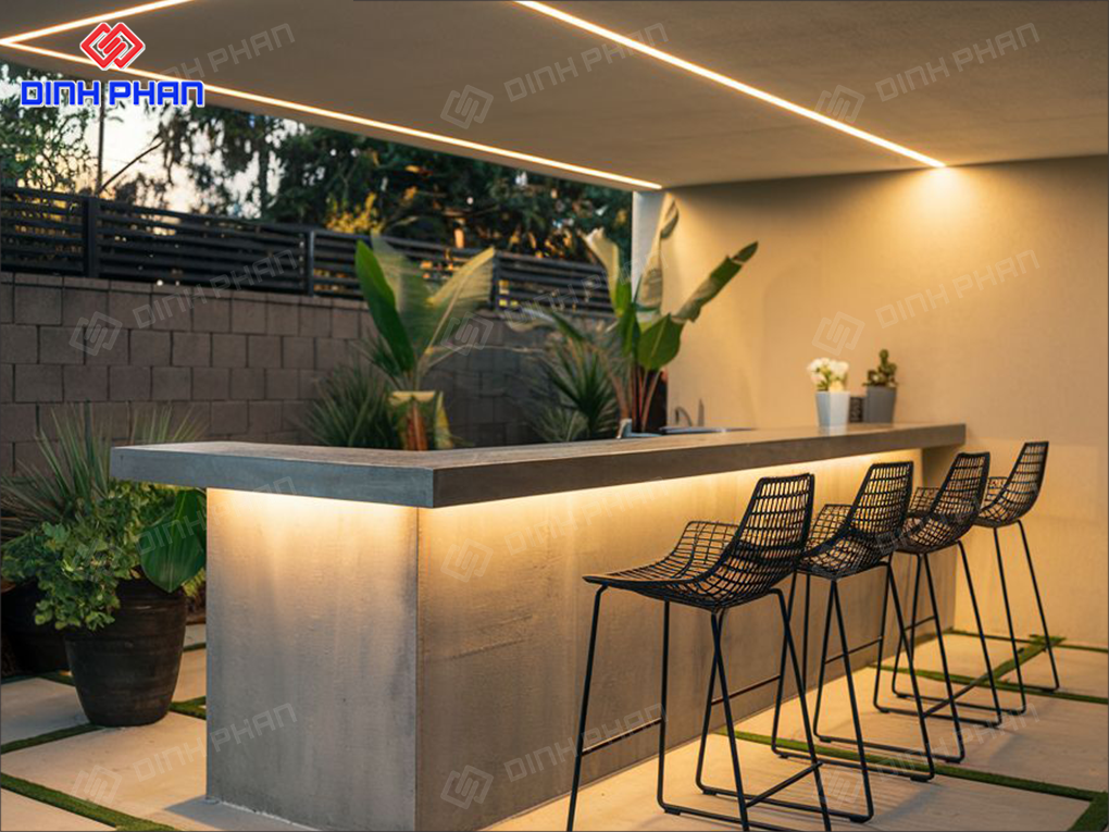 Làm quầy bar tại Buôn Ma Thuột trọn gói, hiện đại Quầy bar ở không gian ngoài trời