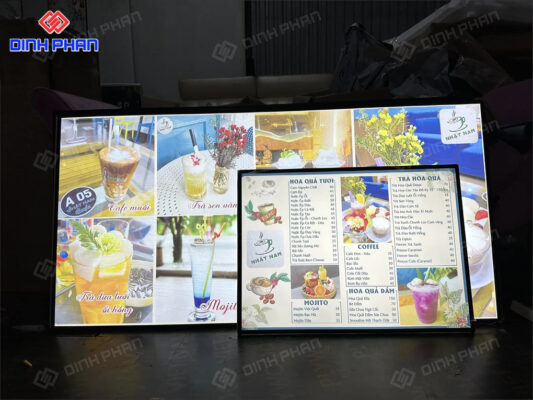 Tranh điện menu cho quán trà sữa