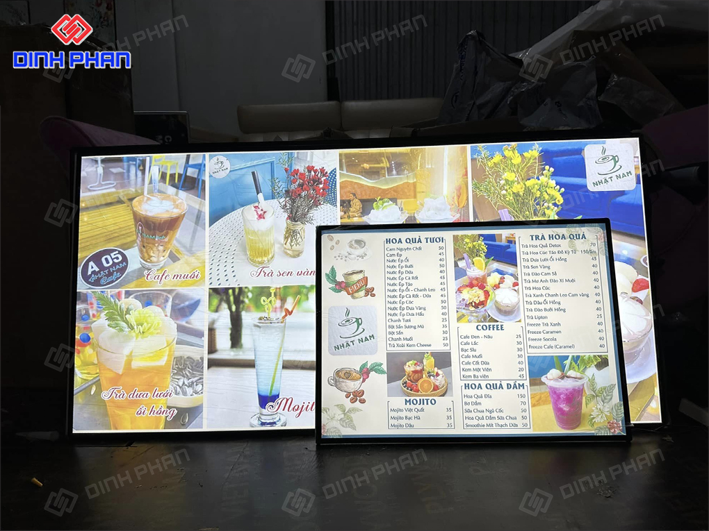 Tranh điện menu cho quán trà sữa