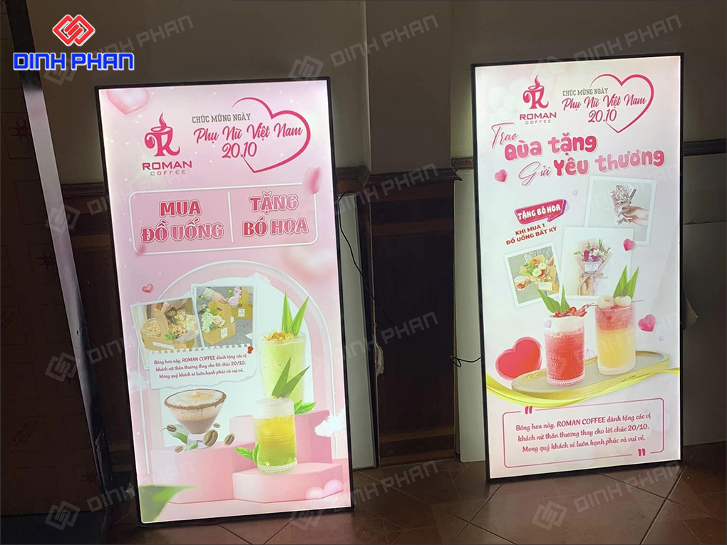 Tranh điện standee cho quán trà sữa