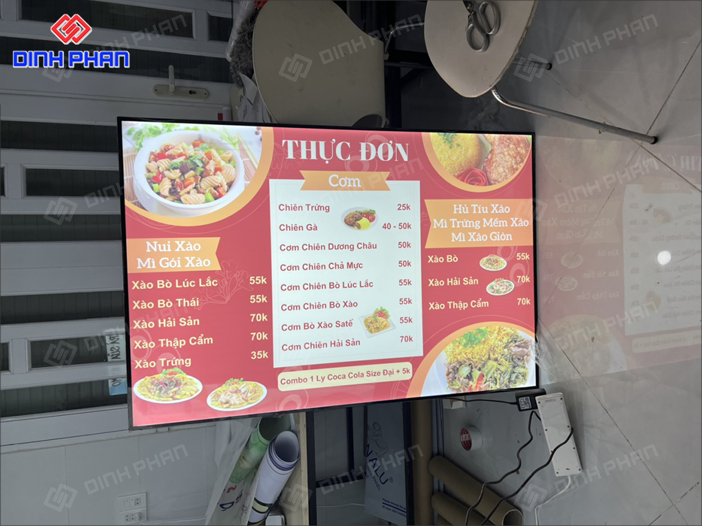 Tranh điện menu quán ăn