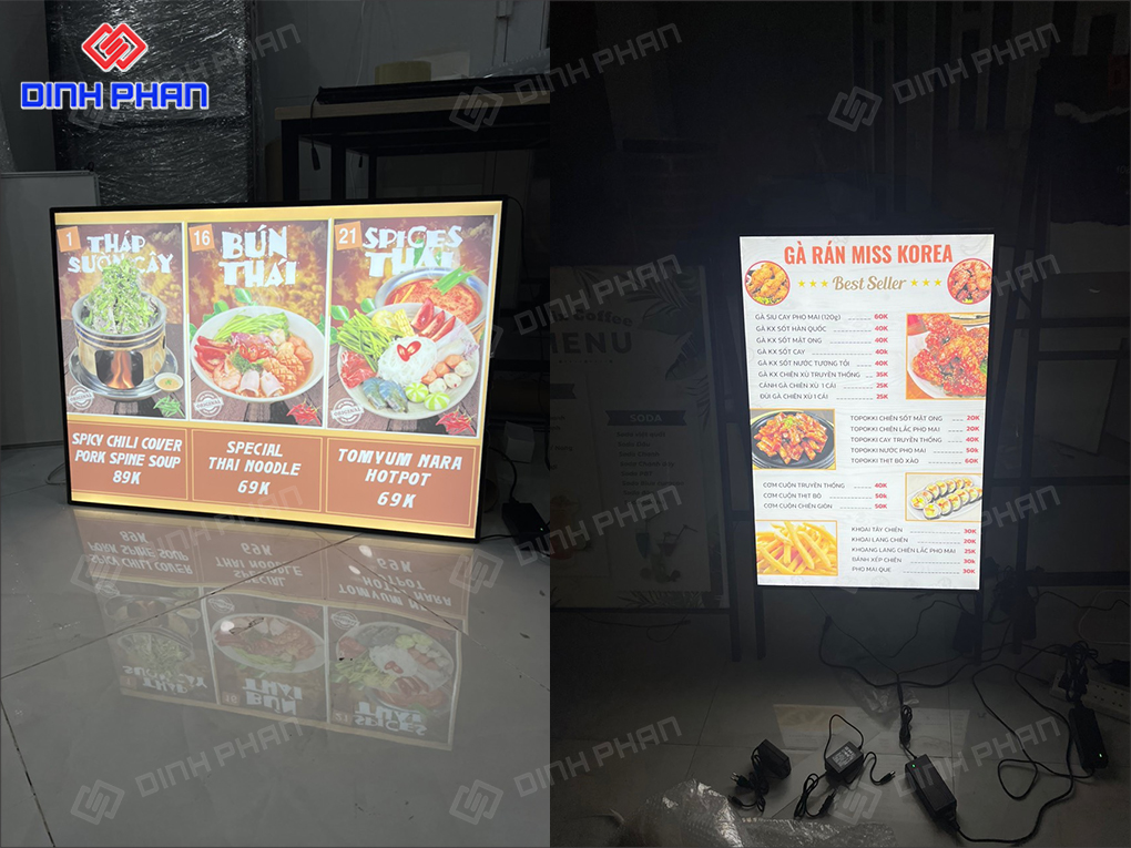 Tranh điện menu quán ăn