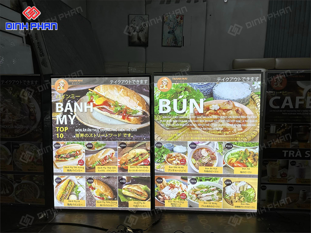 Tranh điện menu quán ăn