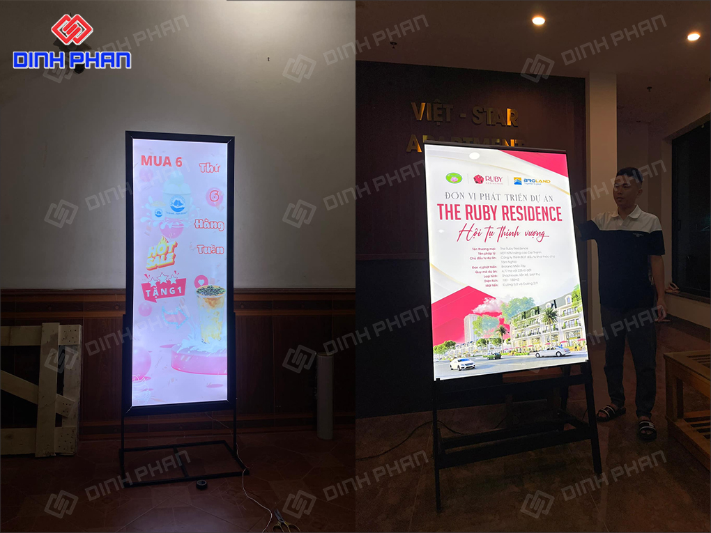 Tranh điện standee cho quán trà sữa