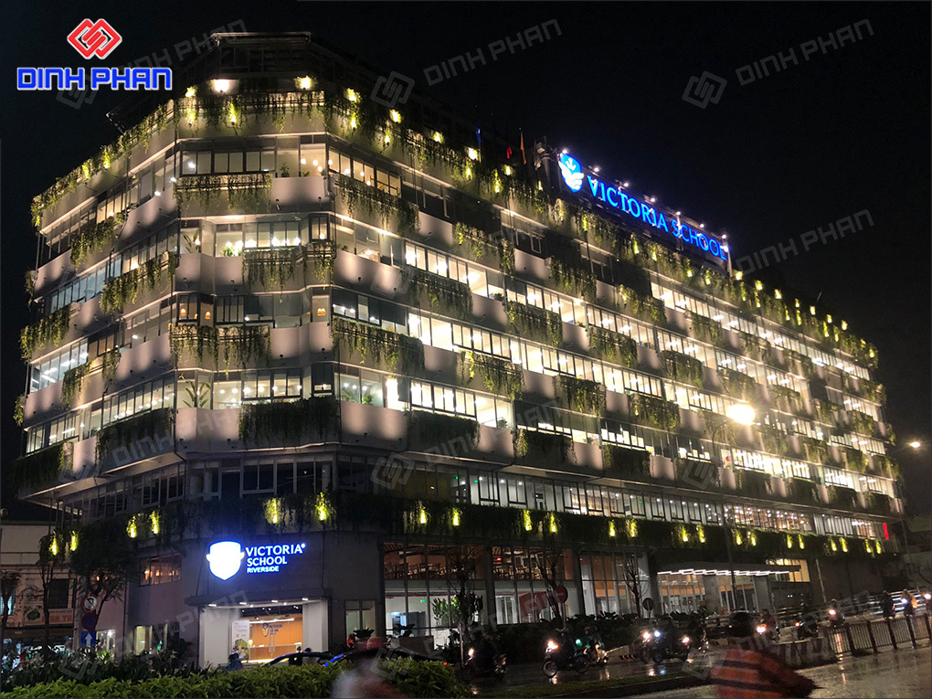 Thi Công Bảng Biển Vitoria School Chuẩn Trường Quốc Tế Bảng biển Vitoria School